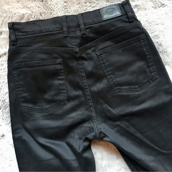 Worn once RVCA SOLAR ULTRA HIGH RISE DENIM JEAN WOMEN'S black skinny 28 - Picture 4 of 8